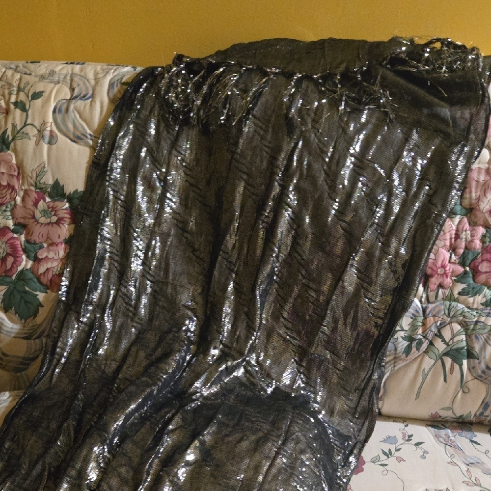 Shimmering Black Sequin Fabric